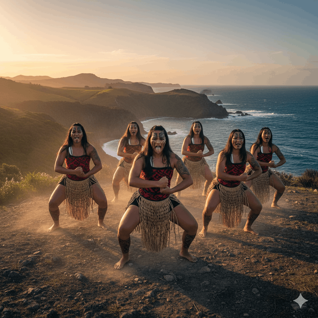 Maori Frauen Tanz Der Haka Tanz – Ein kulturelles Gut der Māori