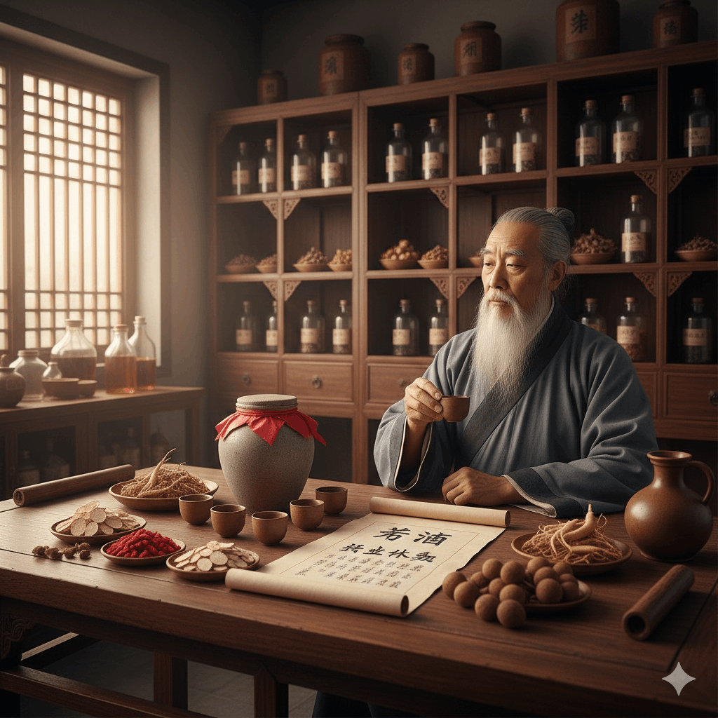 alter chinesischer Lehrmeister Wein in der TCM – Bedeutung, Wirkung und Einsatzgebiete