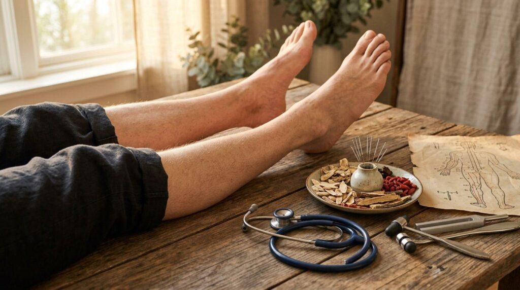 Gewebeveränderungen an den Beinen TCM und westliche Diagnostik im Vergleich
