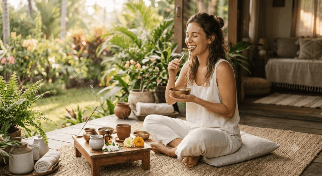 Ayurveda Morgenroutine 5 einfache Schritte für Energie & natürliche Entgiftung 2026